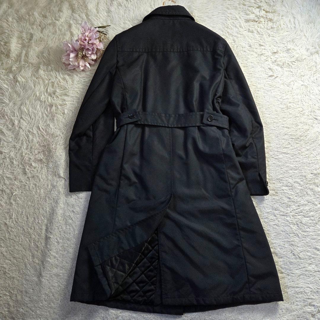 美品 Max Mara ベルテッド ロングコート キルティング XL ブラック