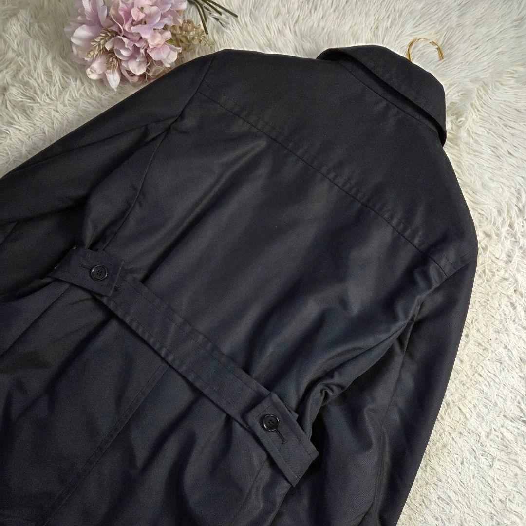 美品 Max Mara ベルテッド ロングコート キルティング XL ブラック
