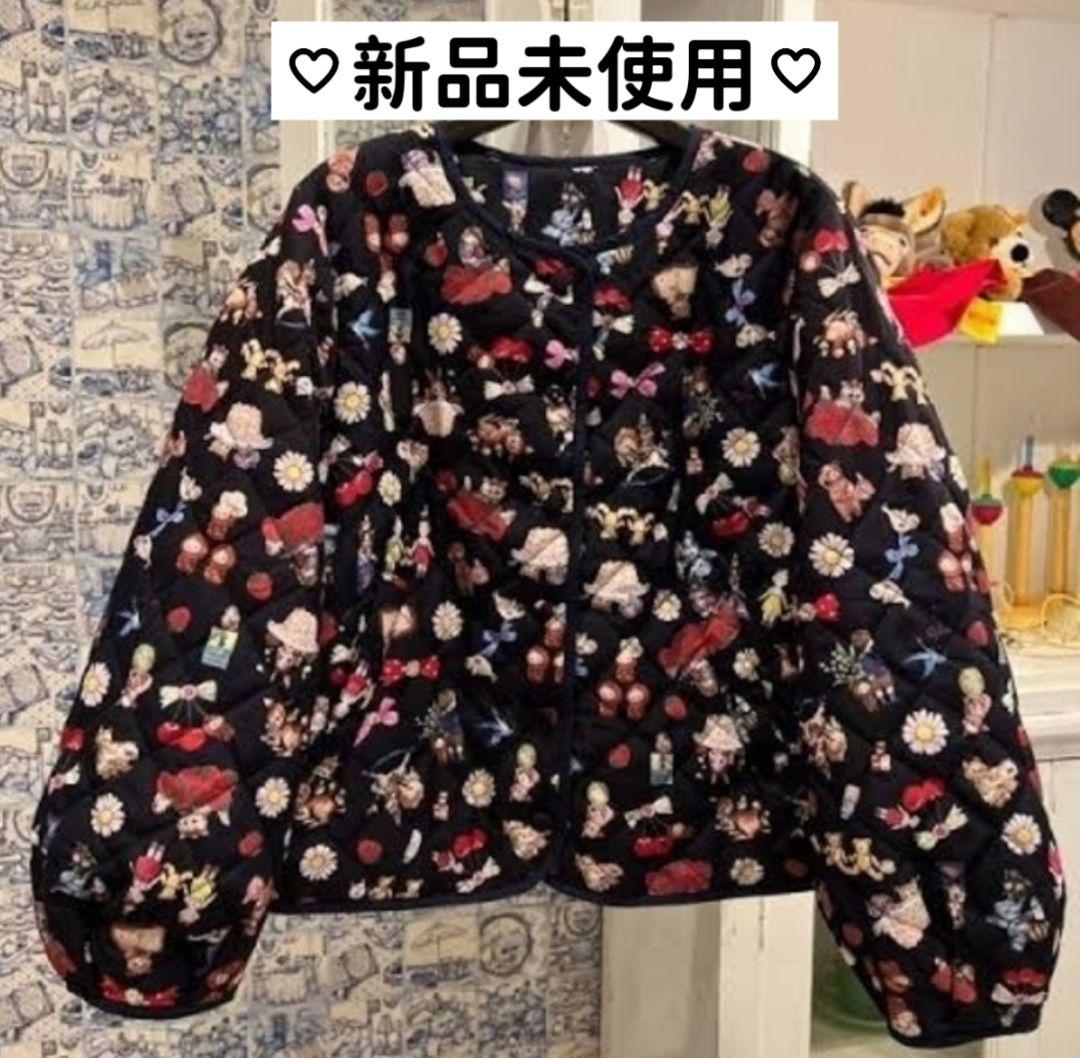 yukiemon 着せ替え柄　テキスタイルキルトブルゾン　M　レア品