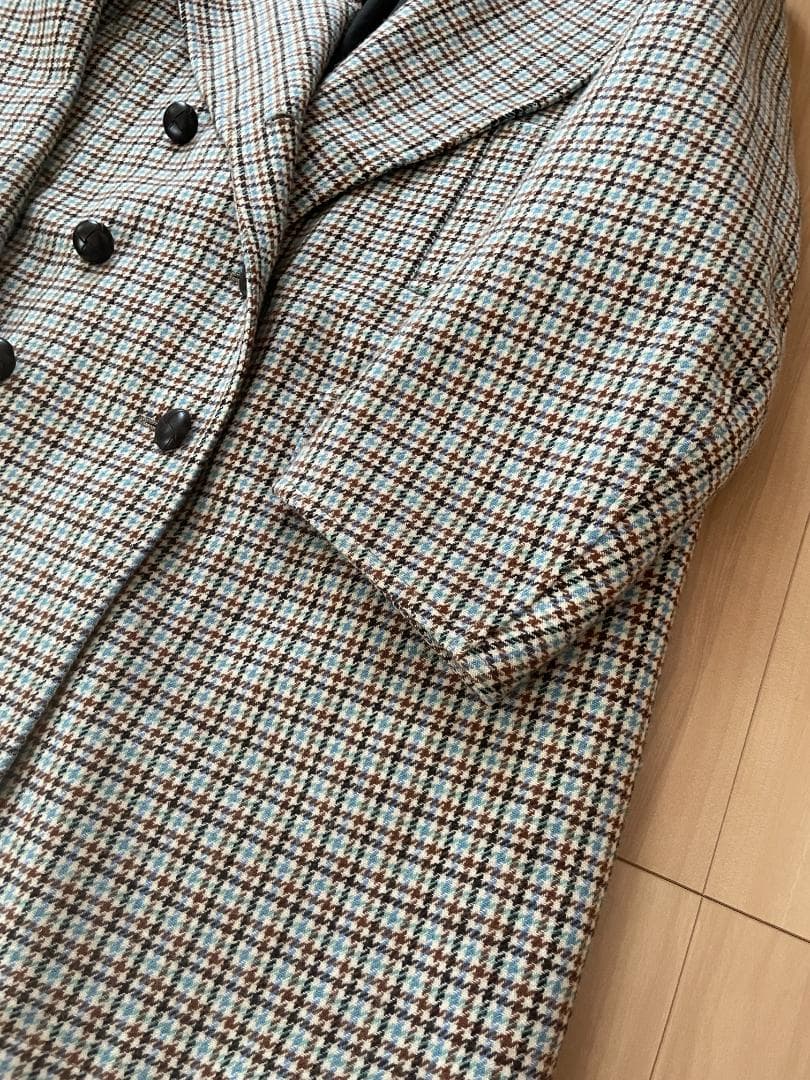 【レア美品】秋冬 MARKAWARE ウール ガンクラブチェック ビッグコート