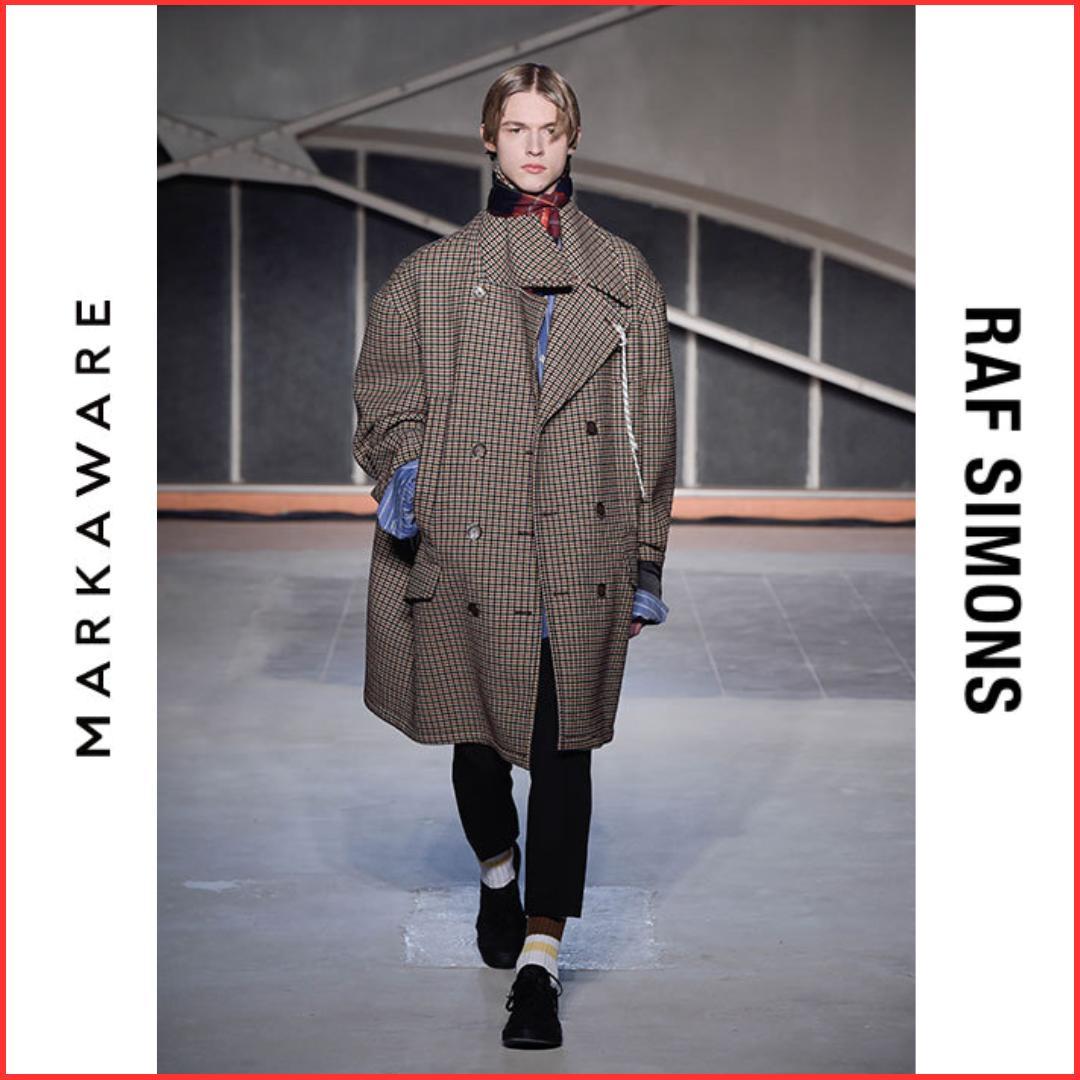 【レア美品】秋冬 MARKAWARE ウール ガンクラブチェック ビッグコート