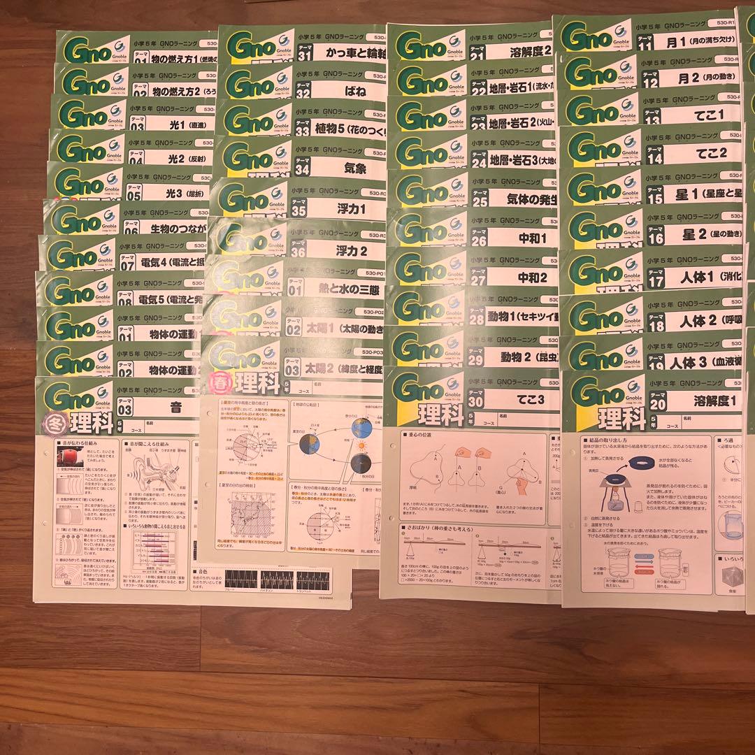 中学受験グノーブル5年 理科　テキスト1年分