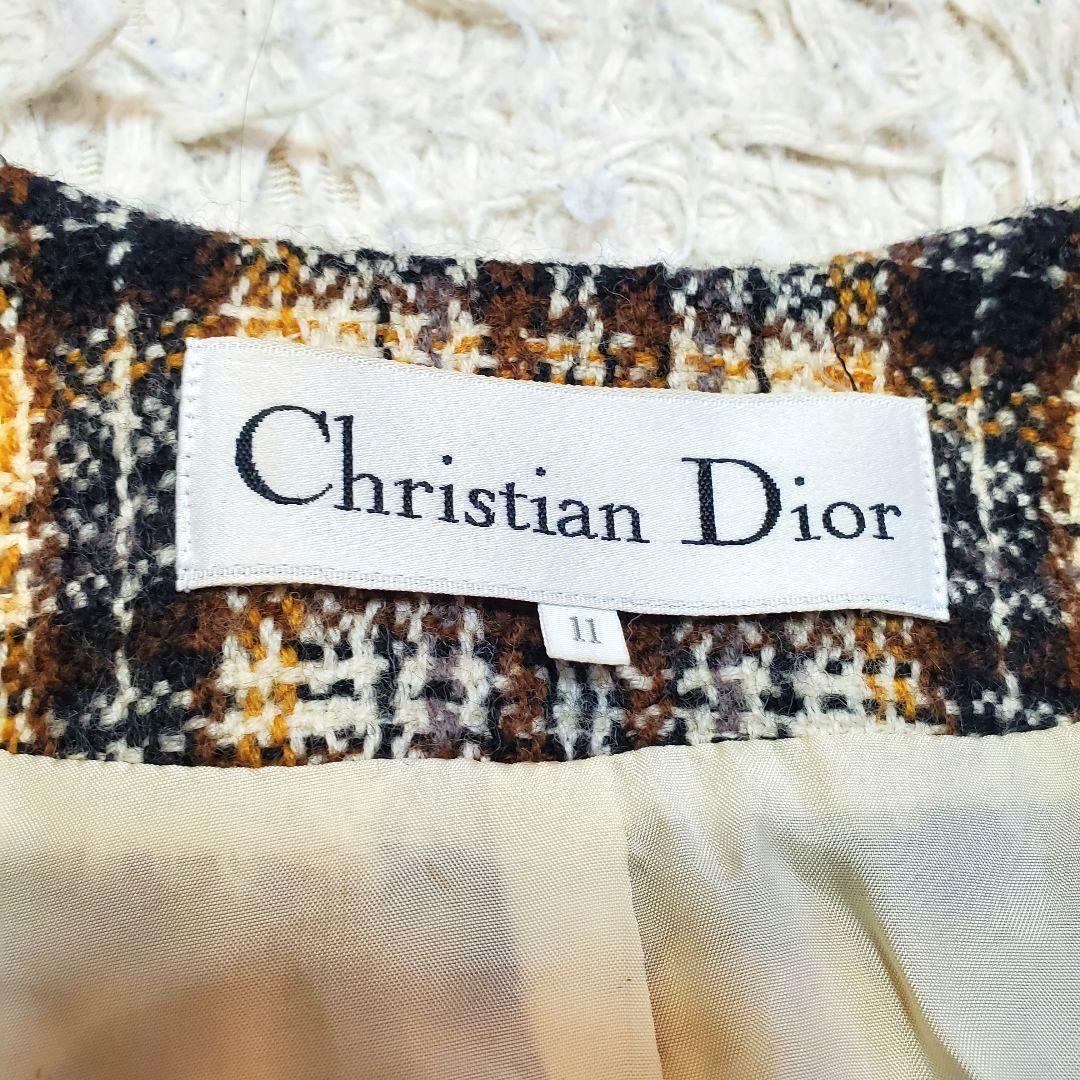 Christian Dior 現行タグ ツイードノーカラージャケット