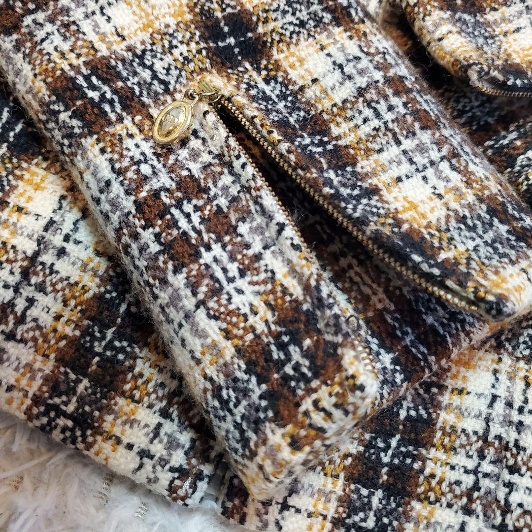 Christian Dior 現行タグ ツイードノーカラージャケット