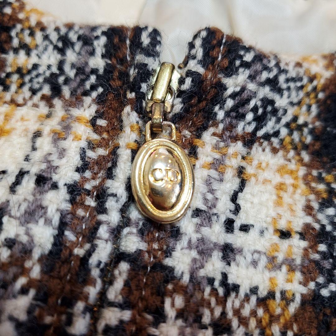 Christian Dior 現行タグ ツイードノーカラージャケット
