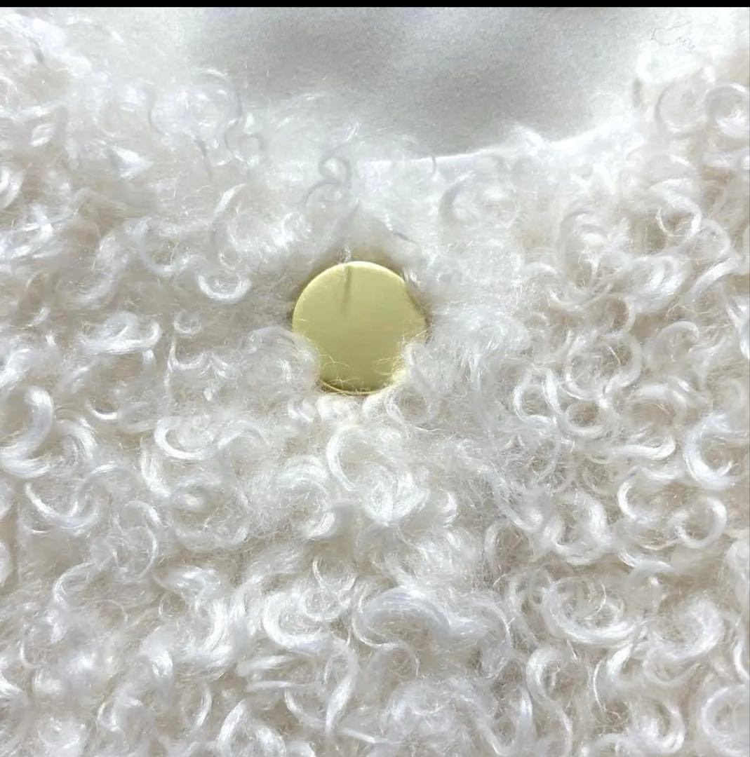 CADUNE カデュネ ボアジャン ボアコート 金ボタン　38