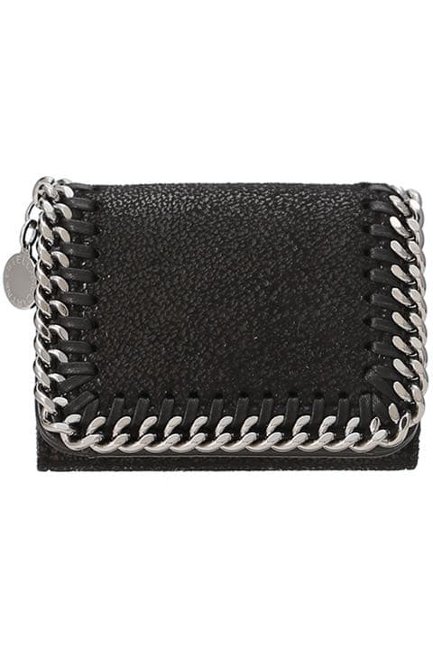 ステラマッカートニー　ファベラ三つ折りコンパクトウォレット　黒