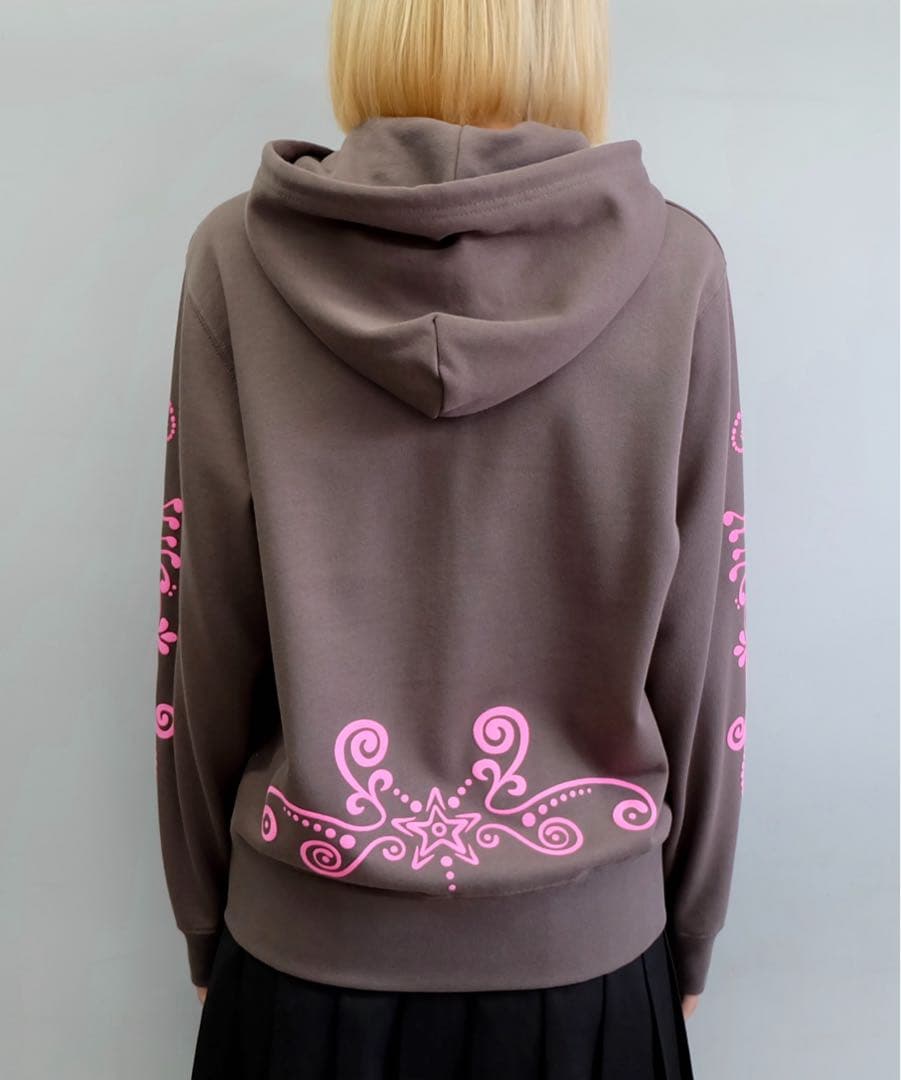 トップス Labyrins Botanical Hoodie Brown shury