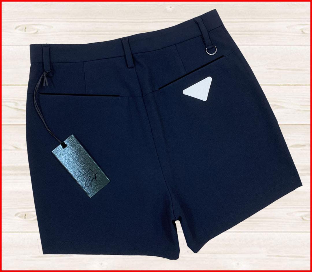 【新品】ユナイテッドアローズゴルフショートパンツ秋スポーティUV紺S7号