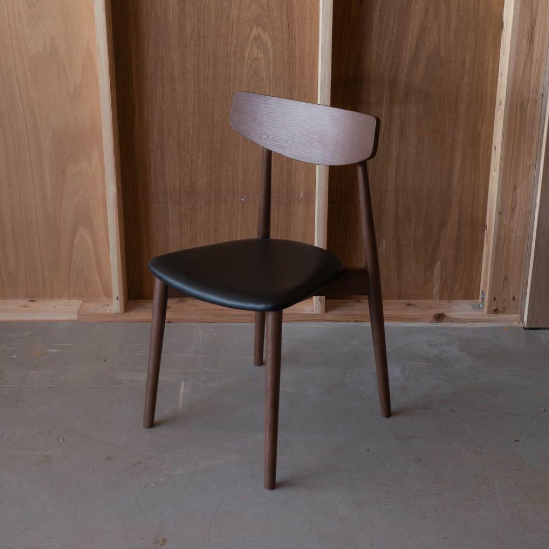 あおうみ　ブラウン木製ダイニングチェア　アッシュ材