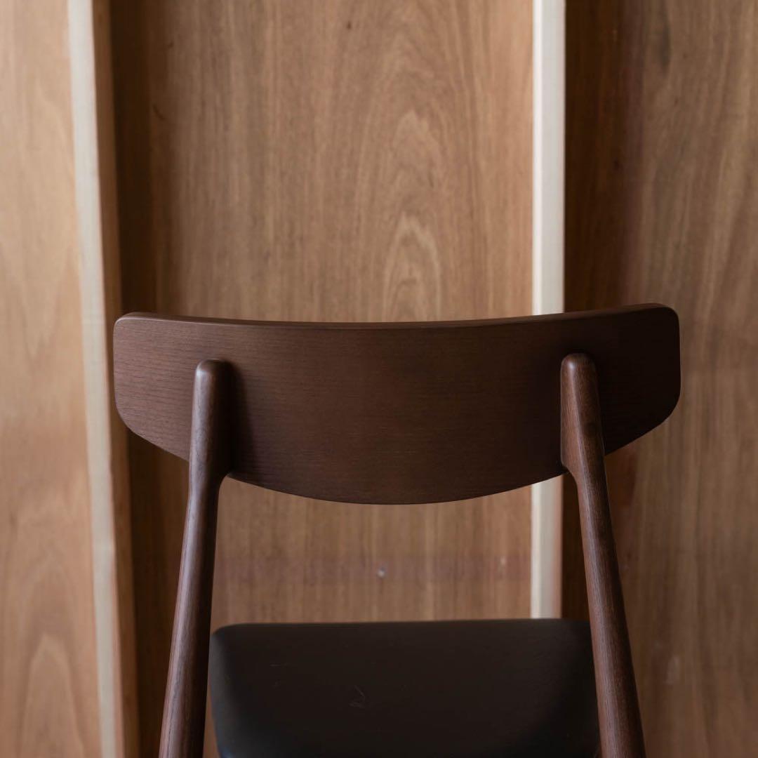あおうみ　ブラウン木製ダイニングチェア　アッシュ材