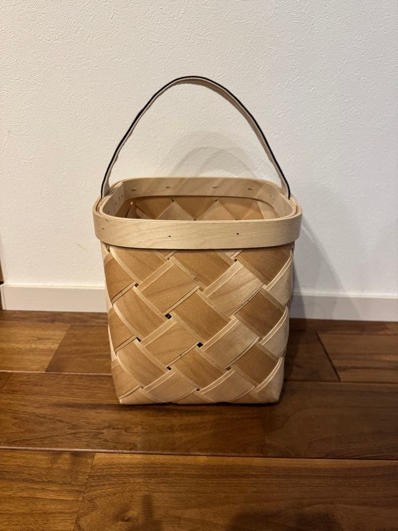 テンベア TEMBEA CINQ 白樺かご バッグ スクエア型