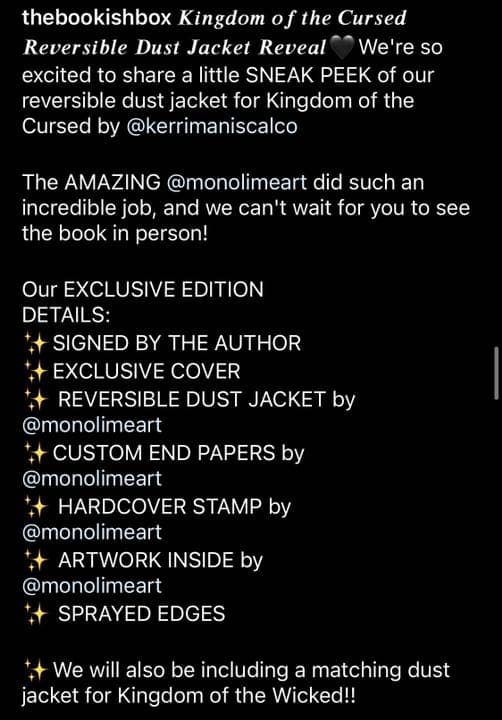 洋書 kingdom of the cursed limited edition