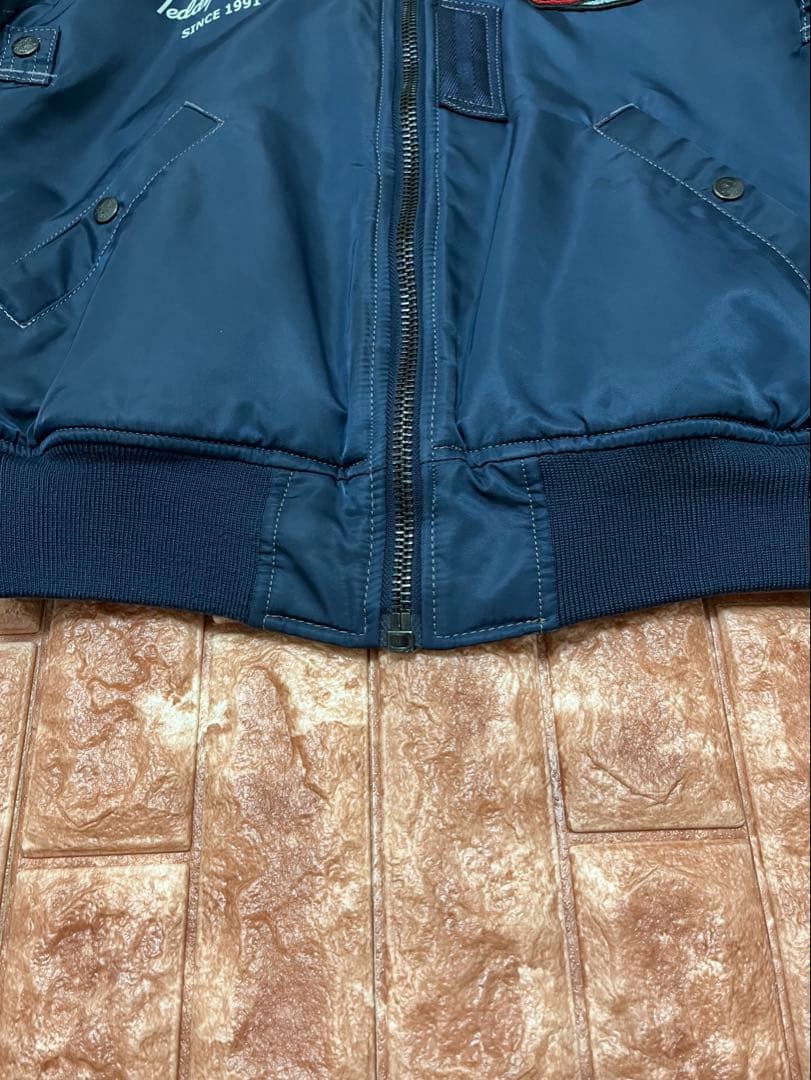 TEDMAN ファイアーマン 消防士 刺繍ワッペン MA-1ネイビー Mサイズ