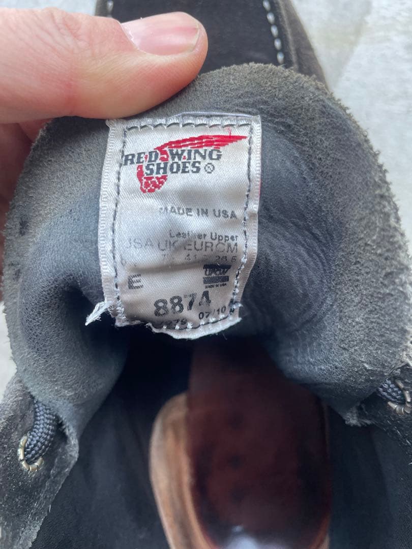 レッドウイング　8874 USA製　黒スエード