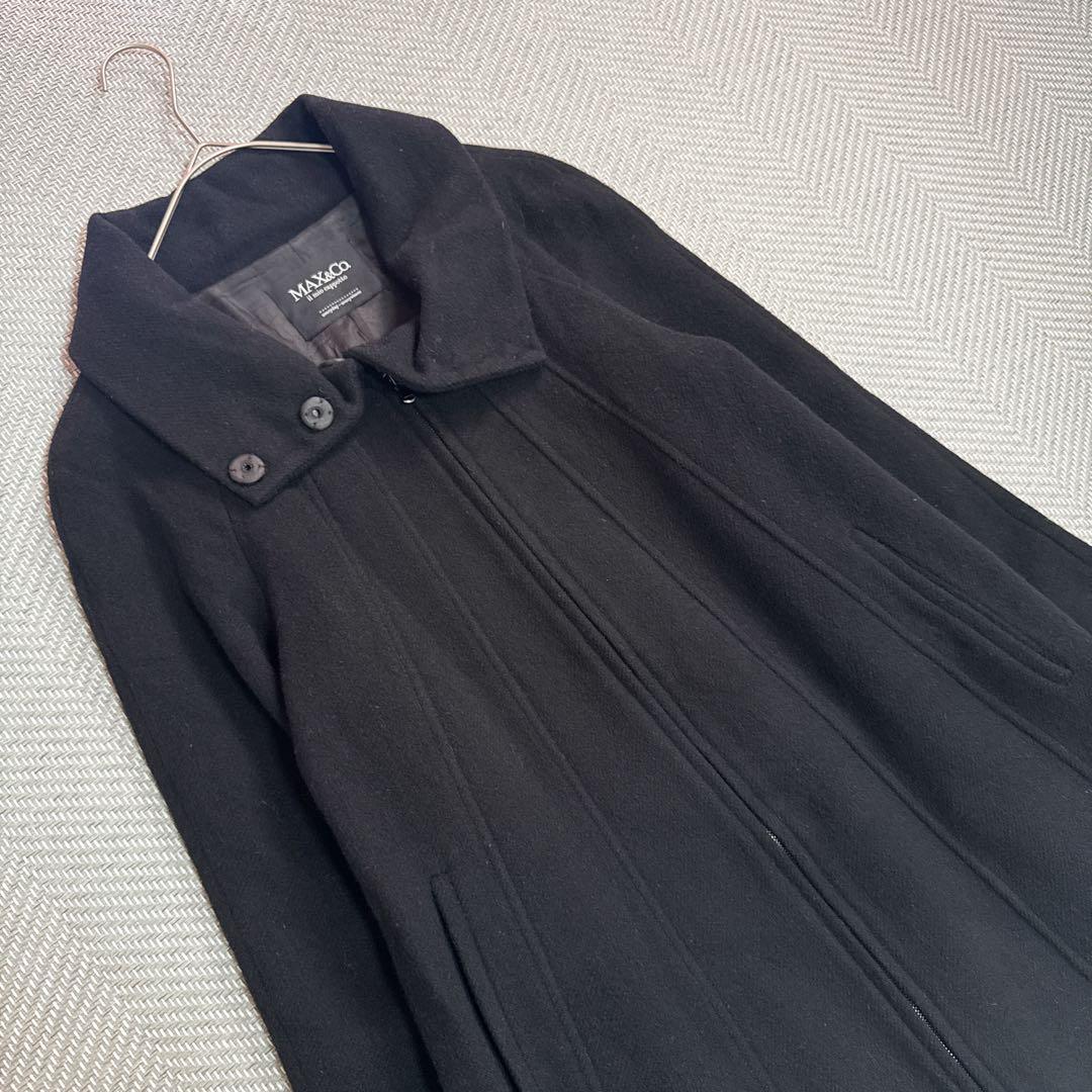 美品 MAX&Co. MaxMara スタンドネック 2way ウールコート