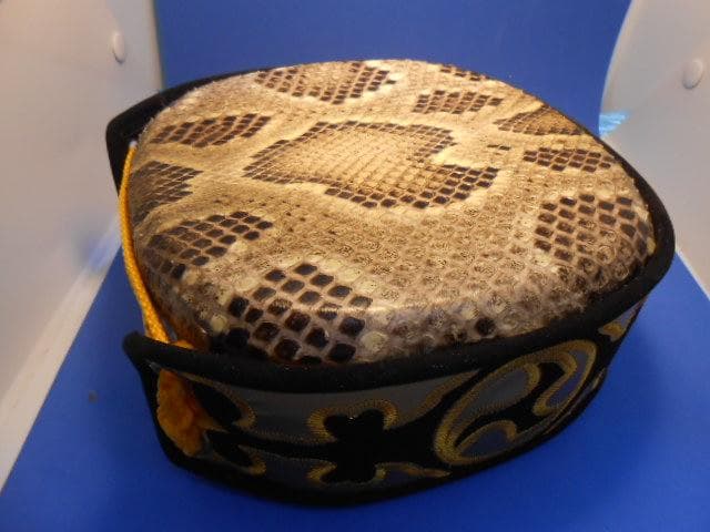 新品未使用(送料無料)盛嶋風チーガ(木製)を蛇皮強化チーガへ