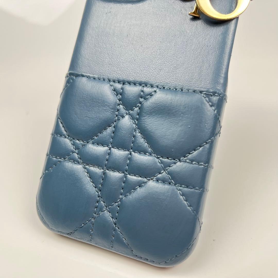 【極美品】LadyDior iPhone15 ケース カナージュ ラムスキン