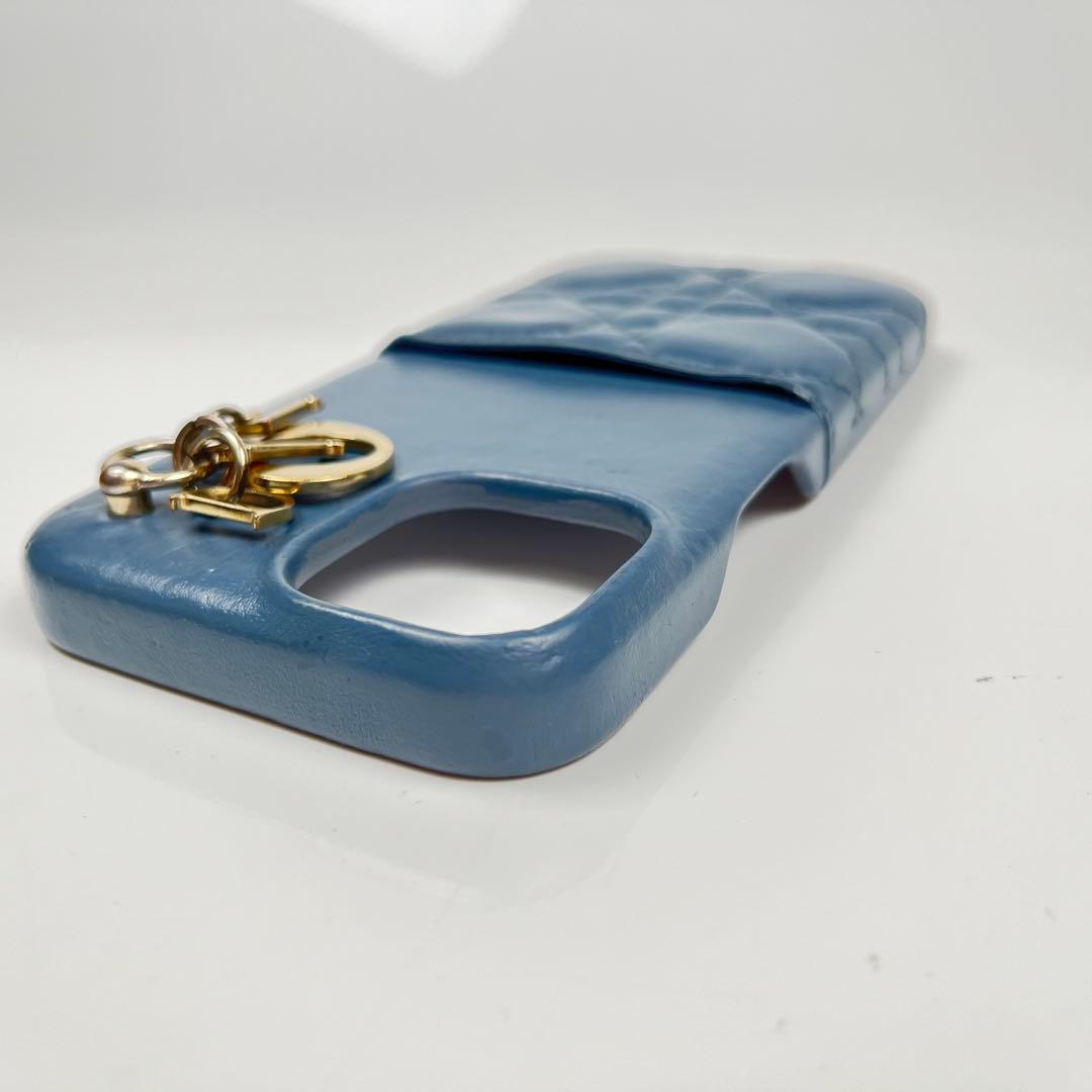 【極美品】LadyDior iPhone15 ケース カナージュ ラムスキン