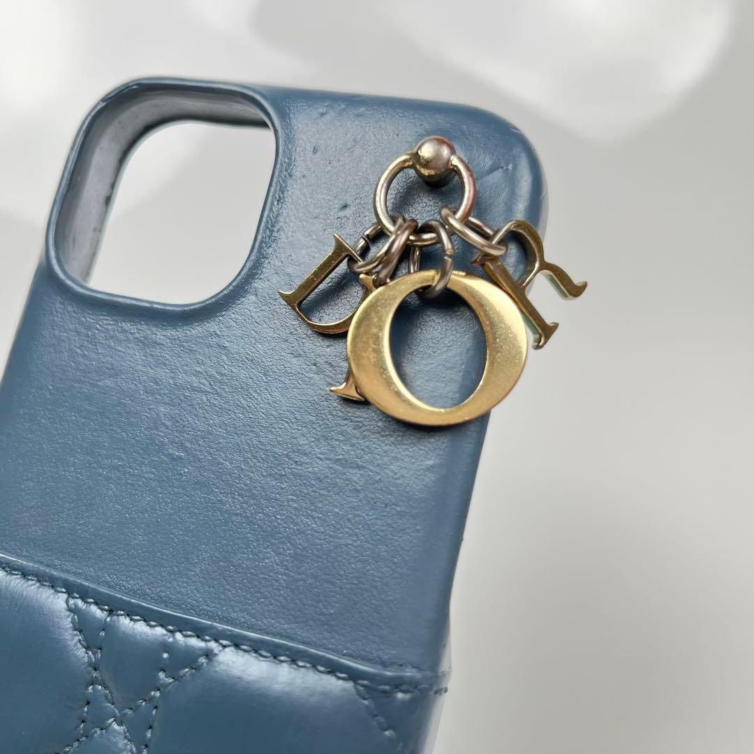 【極美品】LadyDior iPhone15 ケース カナージュ ラムスキン