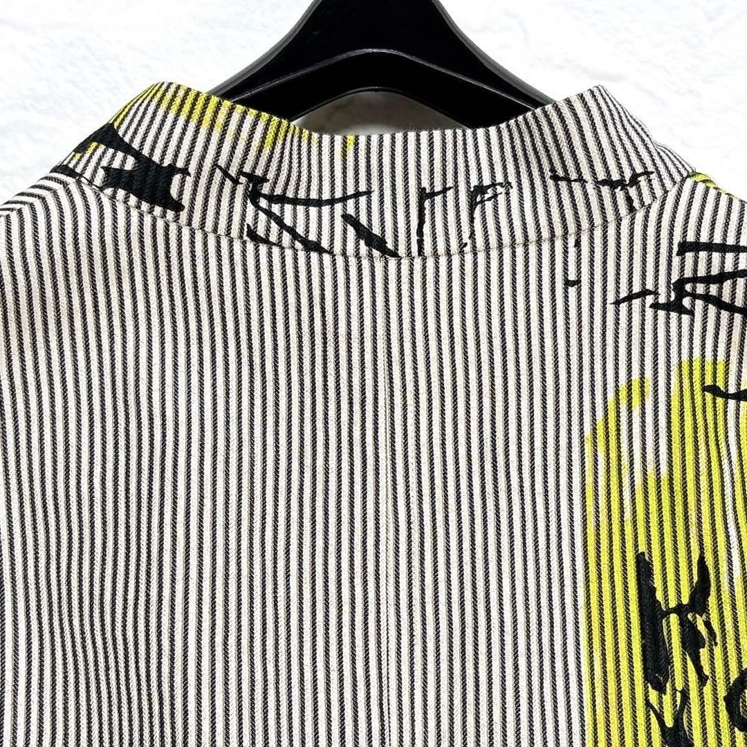 ✨美品✨2024年　芽風　センソユニコ　ノーカラージャケット　アート　1B　綿麻