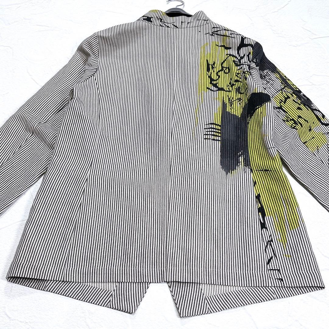 ✨美品✨2024年　芽風　センソユニコ　ノーカラージャケット　アート　1B　綿麻