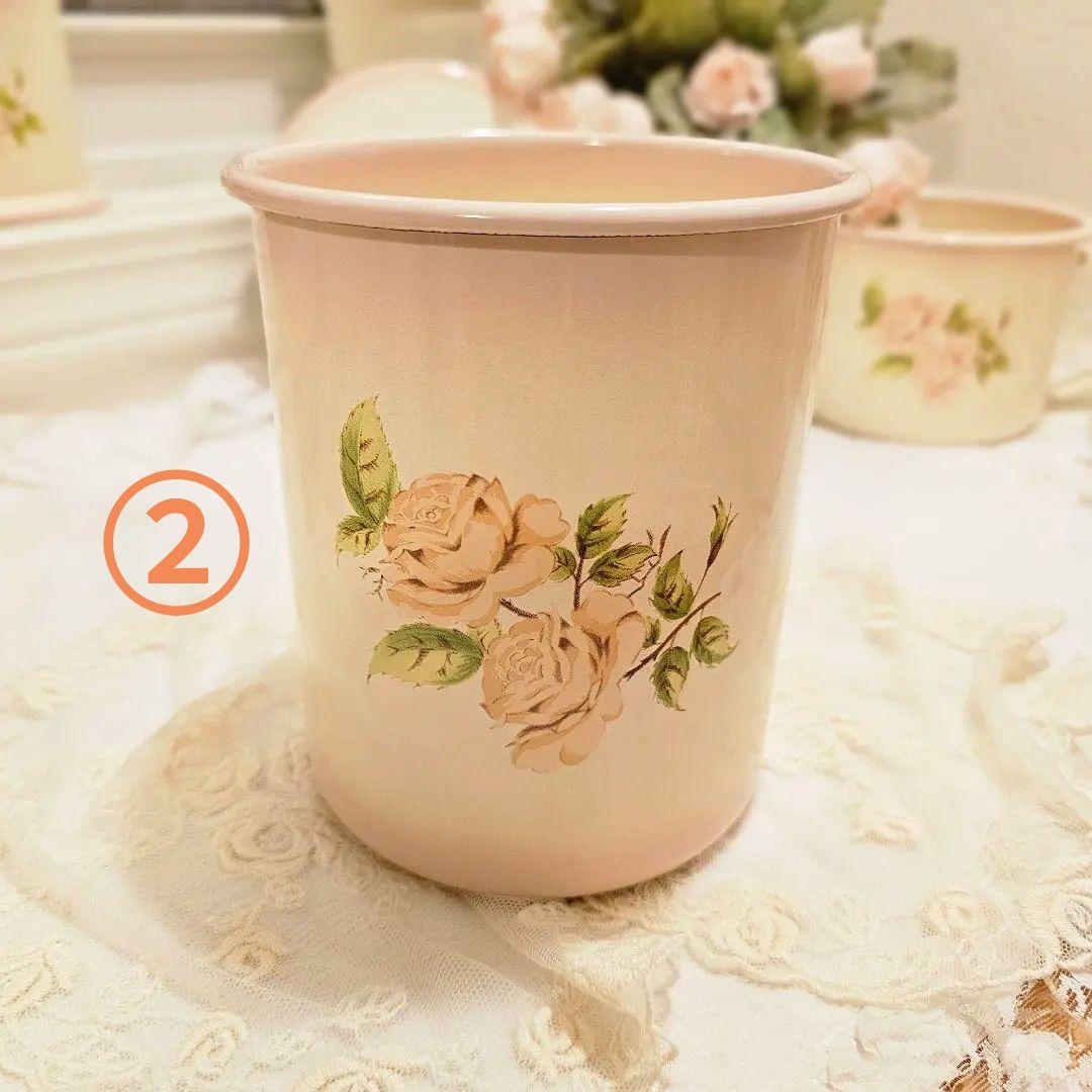 イマン imane ダイアナローズ ツールスタンド3個 ホーロー ペン立て