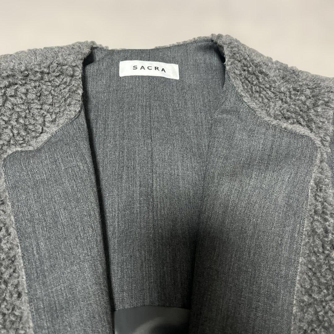 ❤︎最終価格❤︎SACRA ボアロングジレ　グレー