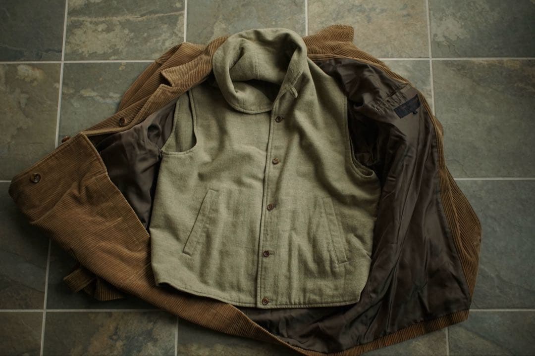 91aw 田中オム 2着セット コムデギャルソンオム コーデュロイ コート