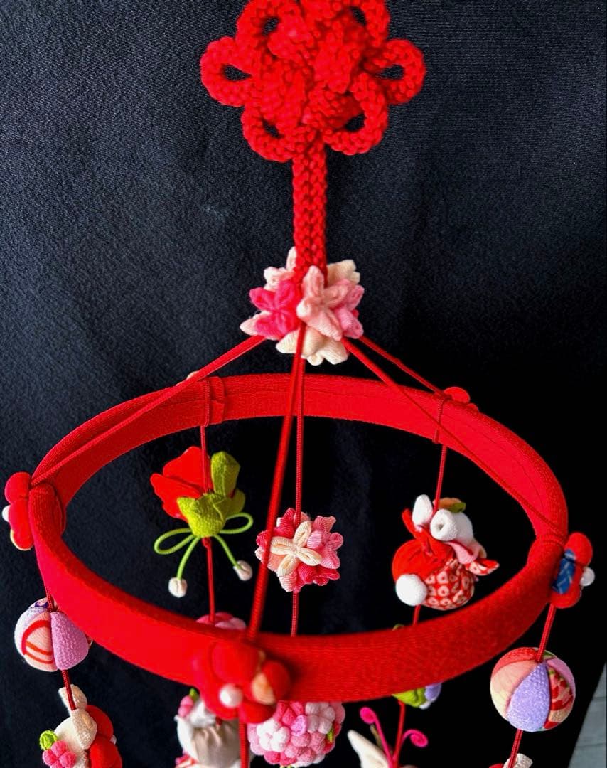 古布うさぎ吊るし飾り(２点) お雛様