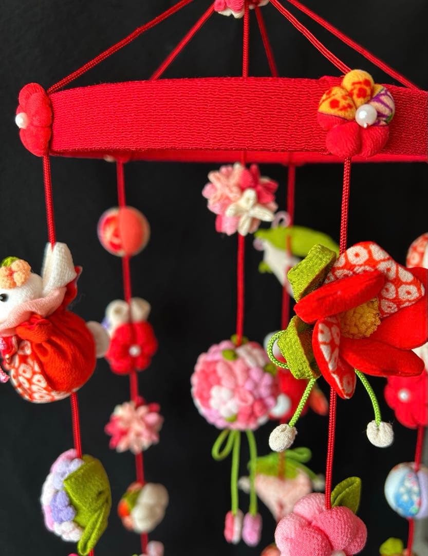 古布うさぎ吊るし飾り(２点) お雛様