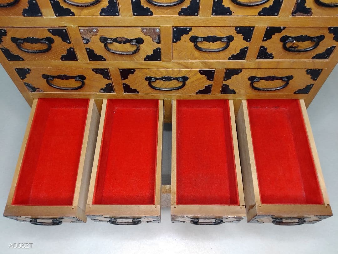薬箪笥 薬箱 小引き出し 小物入れ 昭和レトロ 5段 17杯