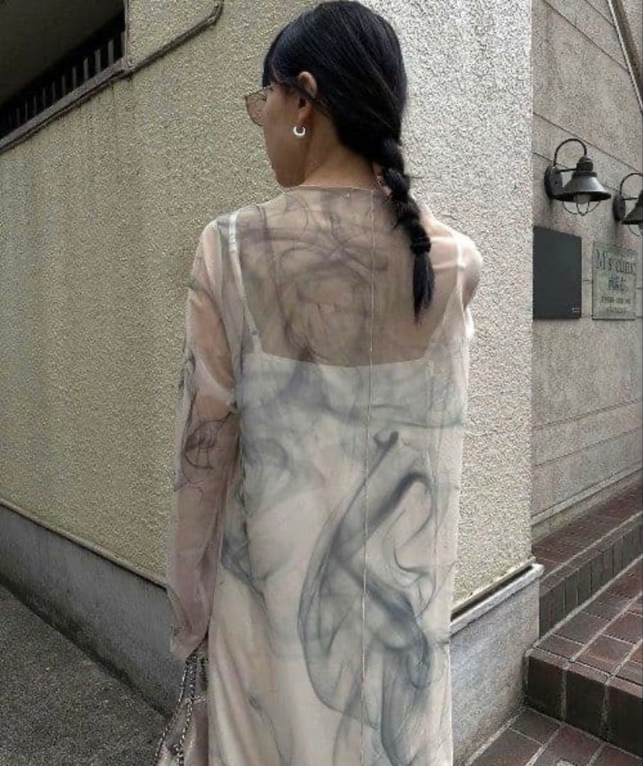 ワンピース CURL OF SMOKE SHEER DRESS AMERI vintage