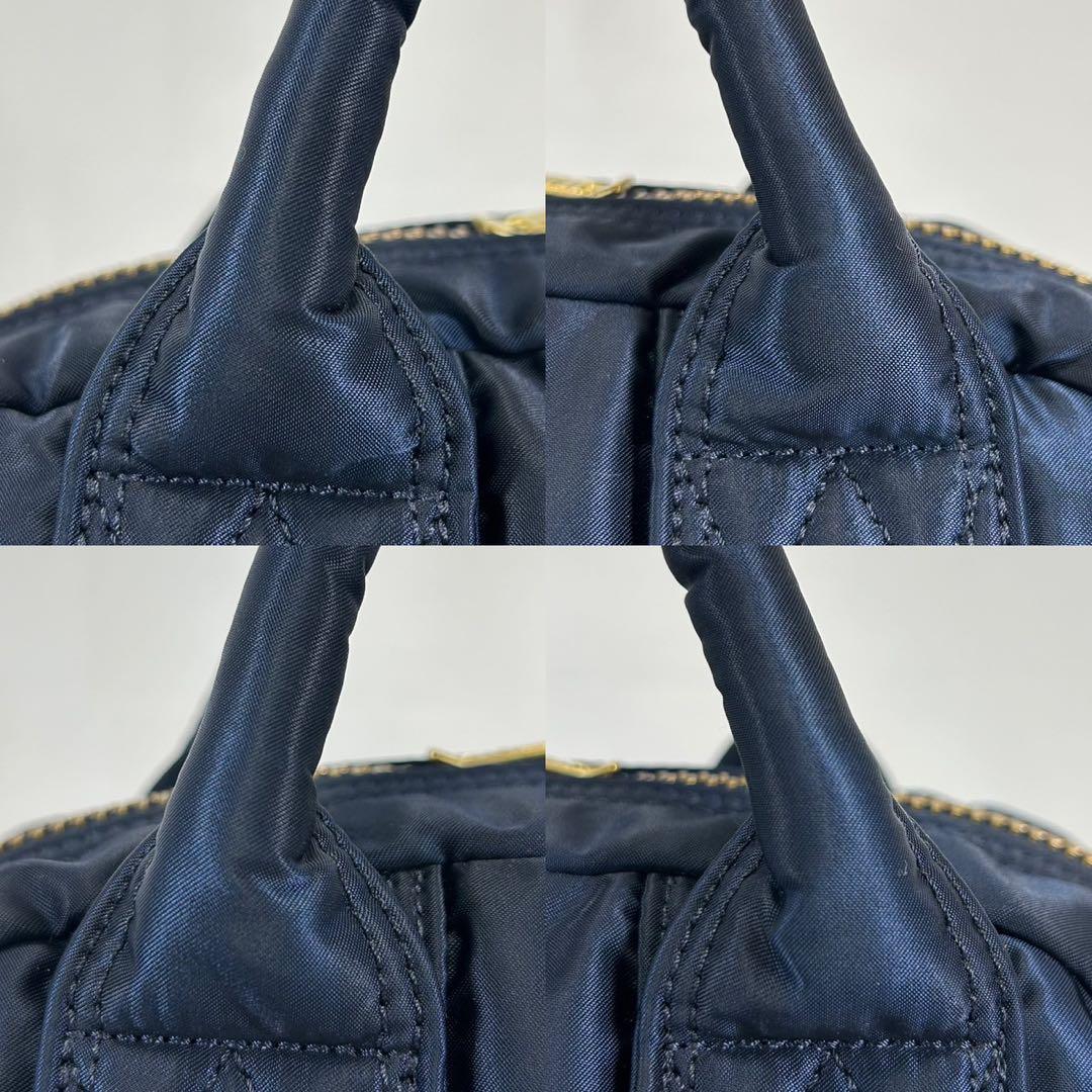 【極美品/現行】ポーター タンカー 吉田カバン 2way ミニボストンバッグ 紺