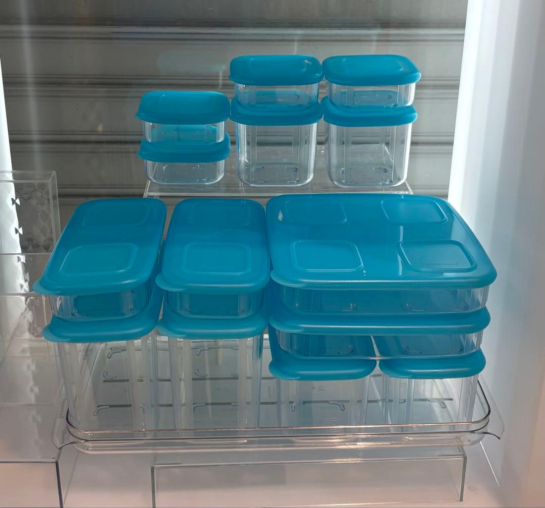 【新品未使用】タッパーウェア クリアメイト ブルーカラースペシャルセット
