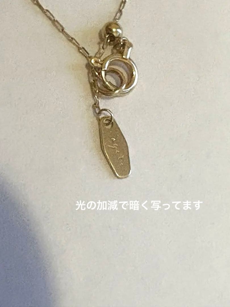 【週末特別SALE】アガット K18ネックレス D0.1ct 一粒ダイヤミル打ち