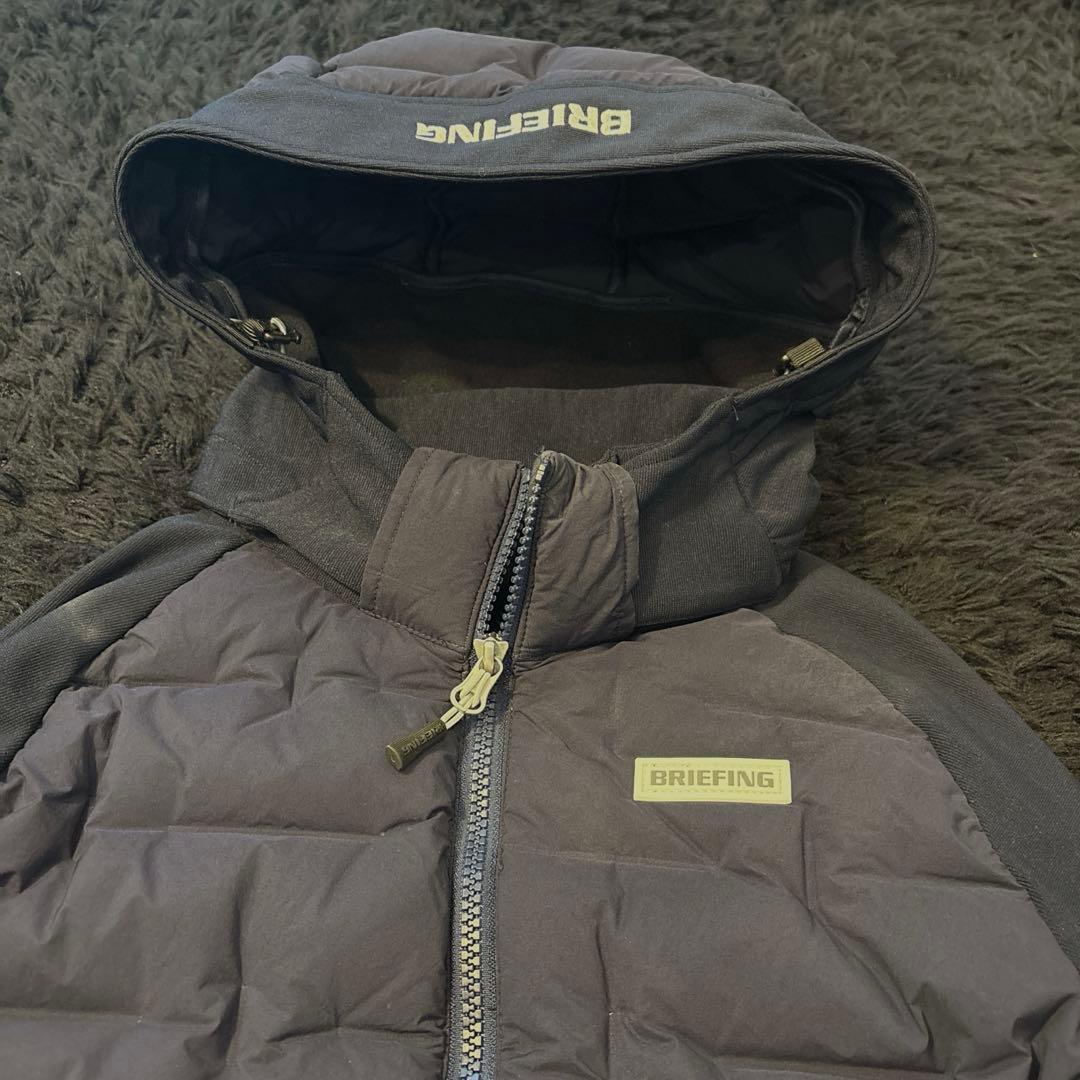 ブリーフィング　フード付きダウンジャケット レディース ネイビー　sサイズ