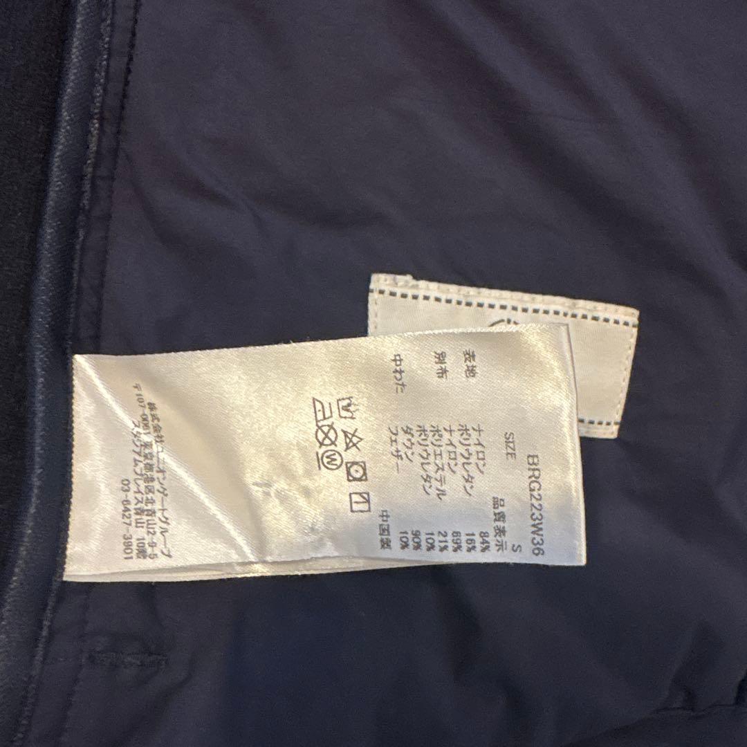 ブリーフィング　フード付きダウンジャケット レディース ネイビー　sサイズ