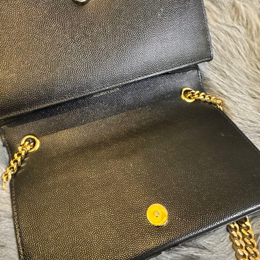 YSLゴールドチェーンバッグ レザー サンローラン 中古 即日発送