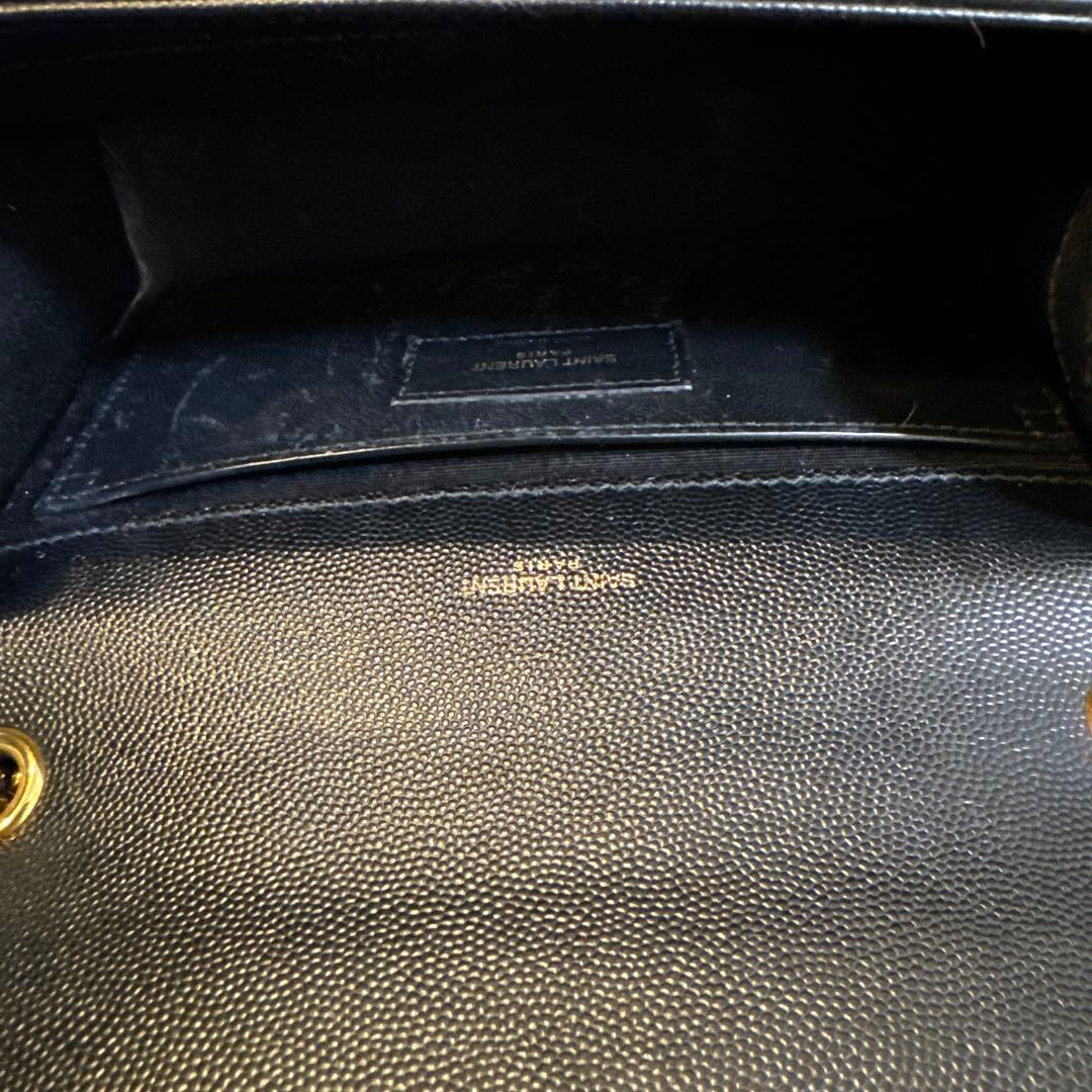 YSLゴールドチェーンバッグ レザー サンローラン 中古 即日発送