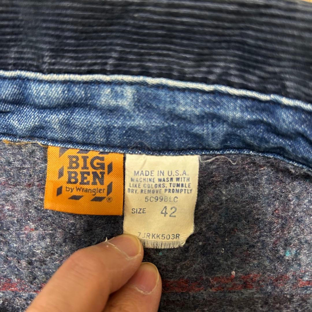 70s-80s BIG BEN デニムカバーオール 裏地ブランケット USA製