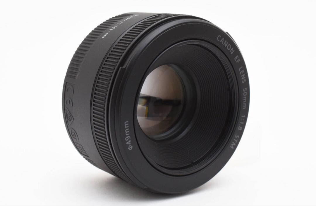 Canon 単焦点レンズ EF50mm F1.8 STM フード付き