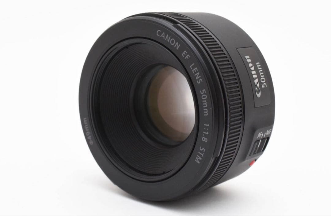 Canon 単焦点レンズ EF50mm F1.8 STM フード付き