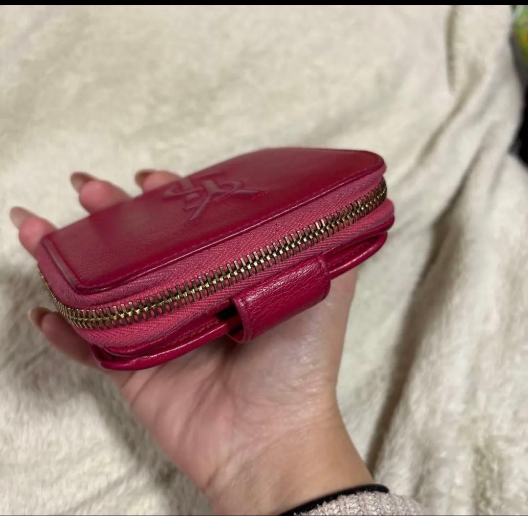 YSL バーガンディ 二つ折り財布