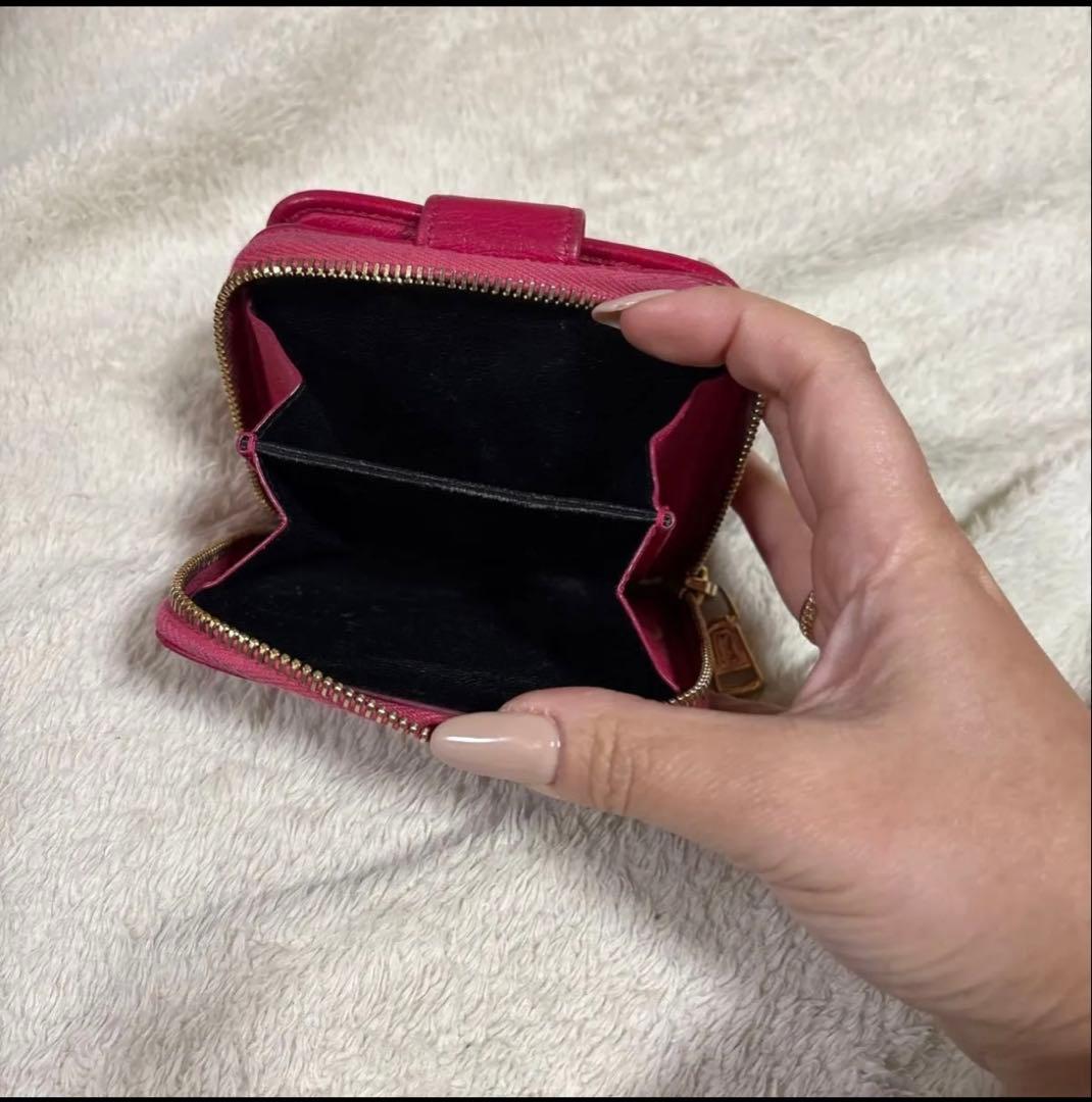 YSL バーガンディ 二つ折り財布