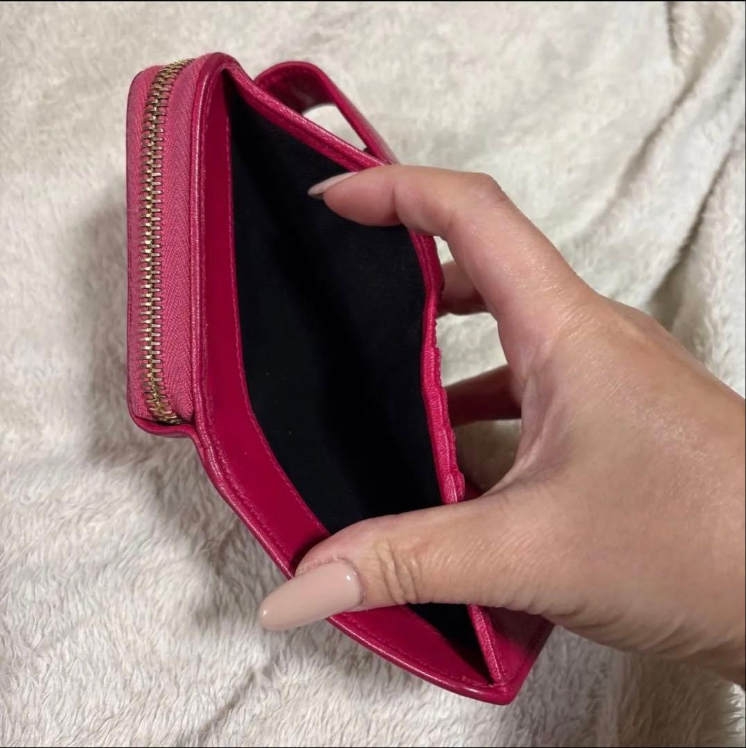 YSL バーガンディ 二つ折り財布