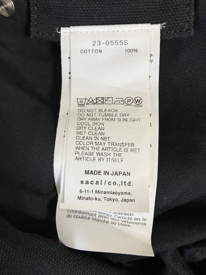 sacai carhartt wip canvas pants size１