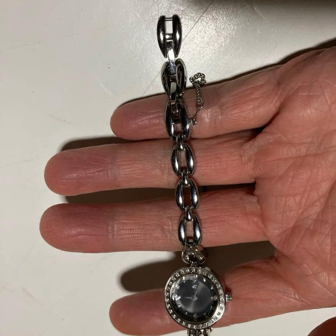 稼動品 4℃ ストーン付 ソーラー式腕時計