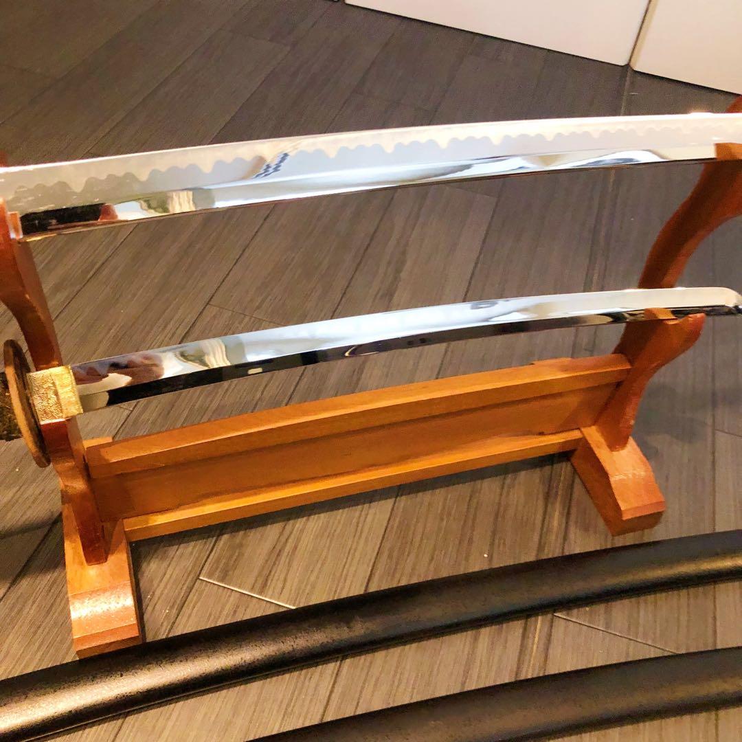 模造刀　緑拵え　美術刀剣　太刀　脇差　大小セット　2本セット