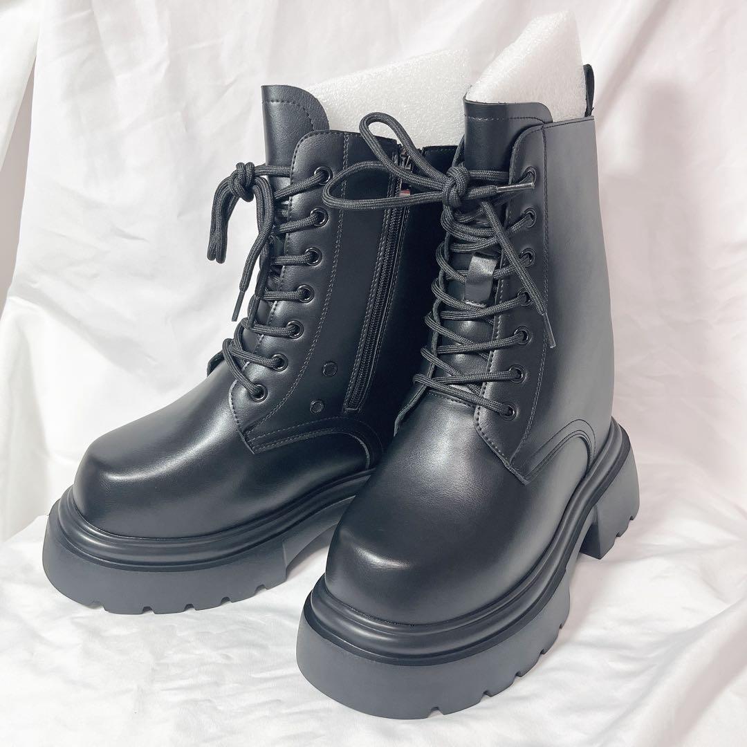 厚底ブーツ　シークレットシューズ　＋16.5cm